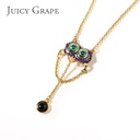 Big Eyes Spider Enamel Necklace