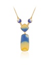 Starry Night Enamel Pendant Necklace Handmade Jewelry Gift