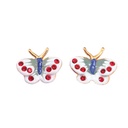 Butterfly Enamel Earrings Jewelry Stud Earrings