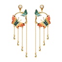 Butterfly Long Tassel Enamel Dangle Earrings Jewelry Gift