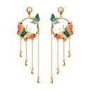 Butterfly Long Tassel Enamel Dangle Earrings Jewelry Gift