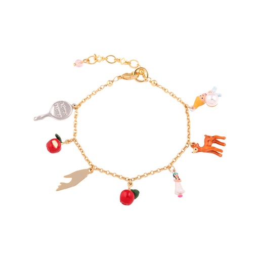 Little Man Apple Deer Key Pendant Jewelry Enamel Bracelet