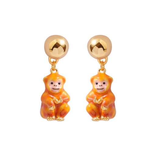 Monkey Enamel Earrings Jewelry Stud Earrings