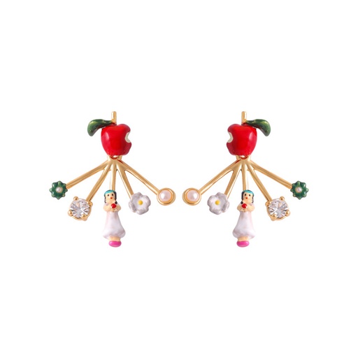 Poison Apple Removable Snow White Clasp Stud Earrings