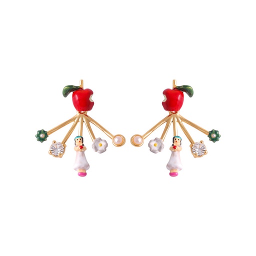 Poison Apple Removable Snow White Clasp Stud Earrings