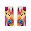 Abstract Painting Enamel Earrings