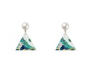 Mountain Painting Acrylic Geometry Earrings